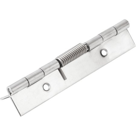 KIPP Spring Hinge Spring Open A=40, B=120, Form:B Round Hole, Stainless Steel Bright K1175.14012001